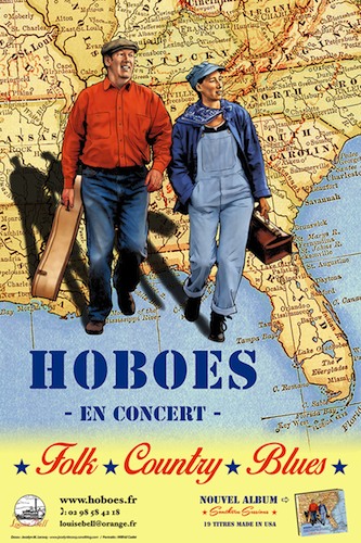 affiche du duo folk "Hoboes"